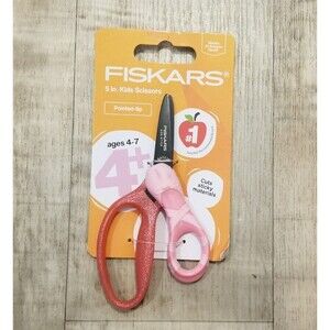 "Fiskars 5'' Kids Scissors - Pointed Tip - Ballerina Design (Ages 4-7)"